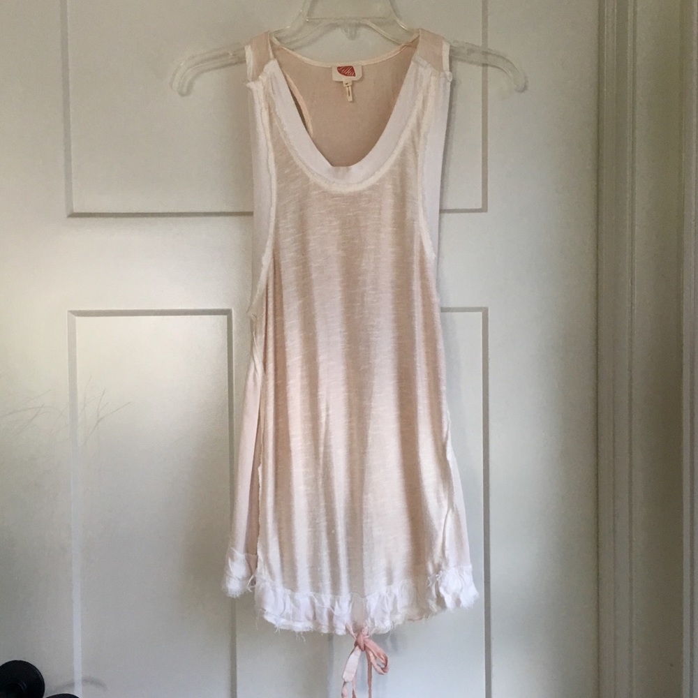 Anthropologie Pink Rosewater Tank